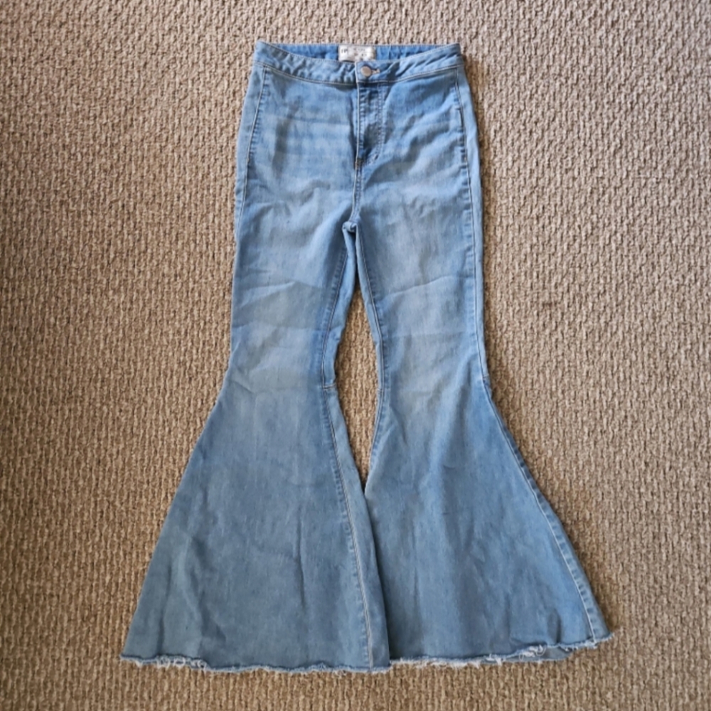 Free People Light Wash High Rise Just Float On Flare Jeans